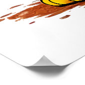 帽子と花の漫画のキャラクター | AI Art ポスター (角)