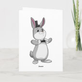 帽子と蝶ネクタイのウサギ カード (裏面)