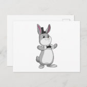 帽子と蝶ネクタイのウサギ ポストカード (正面/裏面)