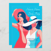 帽子と馬のダービー 招待状 (正面/裏面)