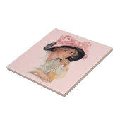 帽子にサイッピングソーダの女の子 タイル (側面)