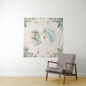 帽子にテディベアかわいい甘い愛らしいウィムシー タペストリー (インサイチュ(横))