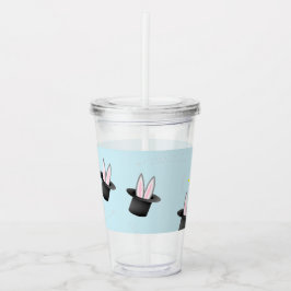 帽子に入ったバニーと青い魔法 アクリルタンブラー