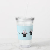 帽子に入ったバニーと青い魔法 アクリルタンブラー (裏面)