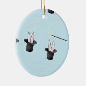 帽子に入ったバニーと青い魔法 セラミックオーナメント (右)