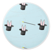 帽子に入ったバニーと青い魔法 セラミックノブ (正面)