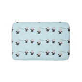 帽子に入ったバニーと青い魔法 バスマット (正面)