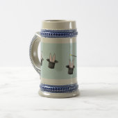 帽子に入ったバニーと青い魔法 ビールジョッキ (正面左)