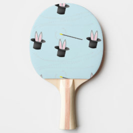 帽子に入ったバニーと青い魔法 卓球ラケット