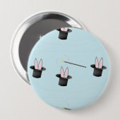 帽子に入ったバニーと青い魔法 缶バッジ (正面&裏面)