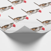 帽子に猫を被よくはしゃぐせクリスマスを祝う ラッピングペーパー (角)