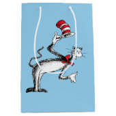 帽子ねこが舞台から去る ミディアムペーパーバッグ (正面)