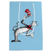 帽子ねこが舞台から去る ミディアムペーパーバッグ (裏面)