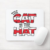 帽子ねこ | 赤と白のストライプのテキスト マウスパッド (マウス)