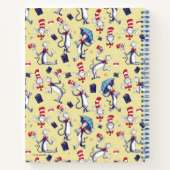 帽子ねこ | 黄色のパターン ノートブック (裏面)