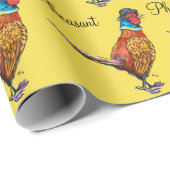 帽子のおもしろいなキジ ラッピングペーパー (ロールコーナー)