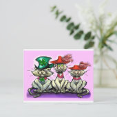 帽子のおもしろい猫 ポストカード (スタンド正面)