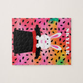 帽子のイースターバニーパーソナライズされた。ジグソーパズル ジグソーパズル (横)