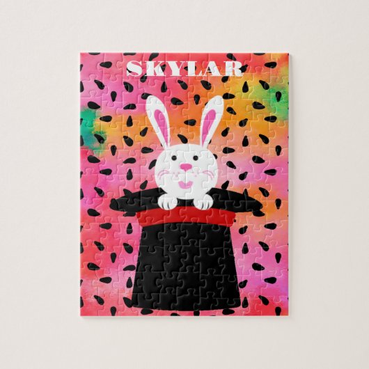 帽子のイースターバニーパーソナライズされた。ジグソーパズル ジグソーパズル (縦)