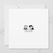 帽子のエレガントなブライダルシャワーのヴィンテージの女性 招待状 (裏面)