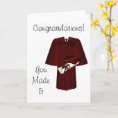 帽子のガウンおよび免状のお祝い カード (黄色い花)