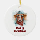 帽子のクリスマスオーナメントのハイファー セラミックオーナメント (正面)