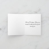 帽子のクリスマスカードを持った女の子 カード (内部)