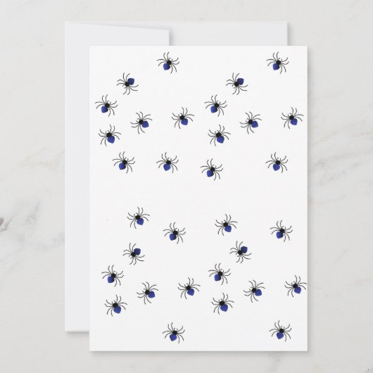 帽子のゴシックスカルハロウィーンの衣装パーティー 招待状 (裏面)