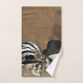 帽子のゴシックスカルヴィンテージハロウィーン バスタオルセット (ハンドタオル)