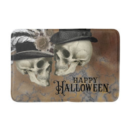 帽子のゴシックスカルヴィンテージハロウィーン バスマット
