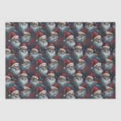 帽子のサンタスカルゴシック様式のクリスマスデコパージュ 薄葉紙 (正面)