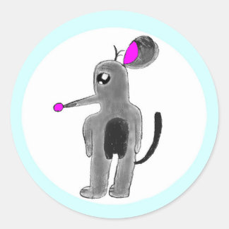 帽子のネズミ ラウンドシール