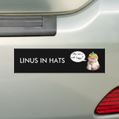 帽子のバンパーステッカーのLinus バンパーステッカー (車上)