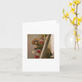 帽子のメッセージカードの剥製術のリス カード (黄色い花)