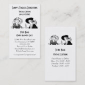 帽子のヴィンテージのファッションのカスタムの衣類を持つ女性 名刺 (正面/裏面)