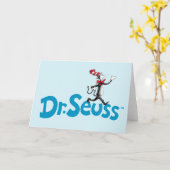 帽子のヴィンテージロゴの猫 カード (黄色い花)