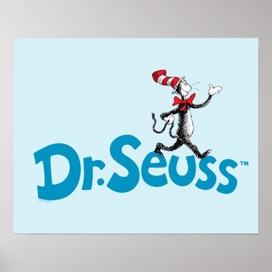 帽子のヴィンテージロゴの猫 ポスター (正面)