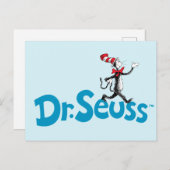 帽子のヴィンテージロゴの猫 ポストカード (正面/裏面)