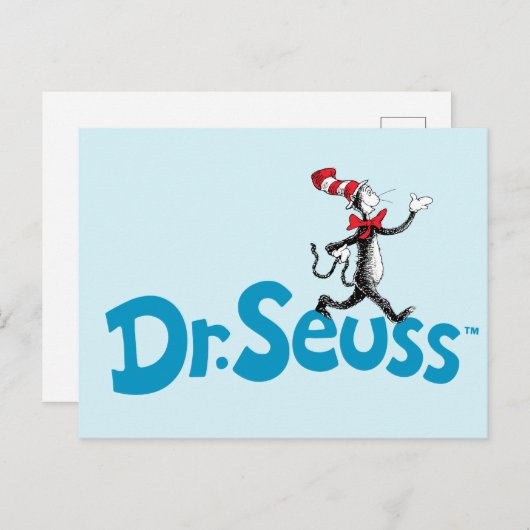 帽子のヴィンテージロゴの猫 ポストカード (正面/裏面)