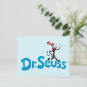 帽子のヴィンテージロゴの猫 ポストカード (スタンド正面)