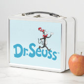 帽子のヴィンテージロゴの猫 メタルランチボックス (インサイチュ)