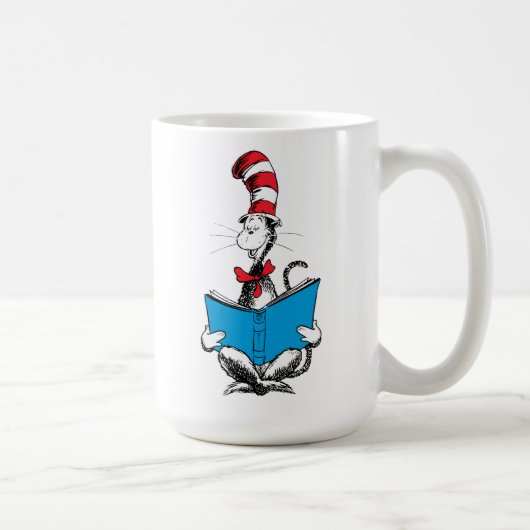 帽子の中の猫の読み聞かせ コーヒーマグカップ (右)