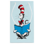 帽子の中の猫の読書 スモールペーパーバッグ (裏面)