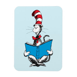 帽子の中の猫の読書 マグネット