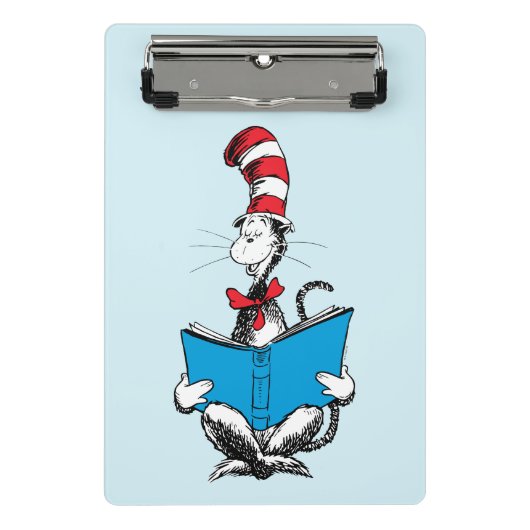 帽子の中の猫の読書 ミニクリップボード (正面)