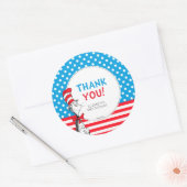 帽子の中の猫の赤ちゃんシャワーありがとう ラウンドシール (封筒)