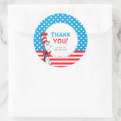 帽子の中の猫の赤ちゃんシャワーありがとう ラウンドシール (バッグ)