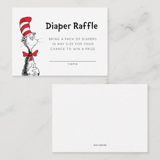 帽子の中の猫 |おむつラッフル挿入カード エンクロージャーカード (正面/裏面)