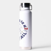 帽子の中の猫 | これはおもしろいではない ウォーターボトル (背面)