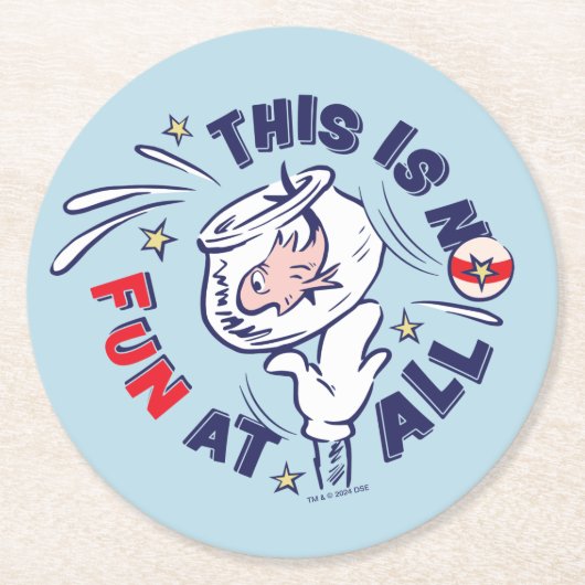 帽子の中の猫 | これはおもしろいではない ラウンドペーパーコースター (正面)